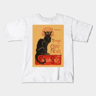 Le Chat Noir (The Black Cat) Vintage Poster Kids T-Shirt